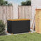 vidaXL - Tuinbox - 110x55x63 - cm - poly - rattan - en - acaciahout - zwart