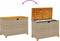 vidaXL - Tuinbox - 110x55x63 - cm - poly - rattan - en - acaciahout - beige