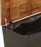 vidaXL - Tuinbox - 110x55x63 - cm - poly - rattan - en - acaciahout - zwart