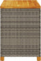 vidaXL - Tuinbox - 110x55x63 - cm - poly - rattan - en - acaciahout - grijs