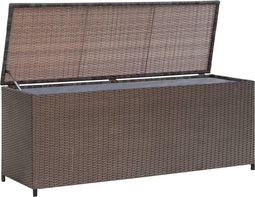 vidaXL - Tuinbox - 120x50x60 - cm - poly - rattan - bruin