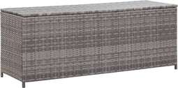 vidaXL - Tuinbox - 120x50x60 - cm - poly - rattan - grijs