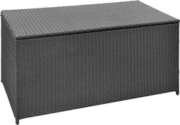 vidaXL - Tuinbox - 120x50x60 - cm - poly - rattan - zwart