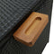 vidaXL - Tuinbox - 120x65x61 - cm - poly - rattan - zwart