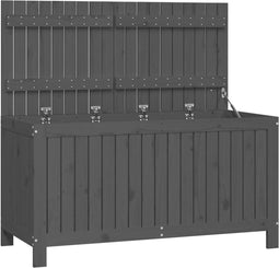vidaXL - Tuinbox - 121x55x64 - cm - massief - grenenhout - grijs