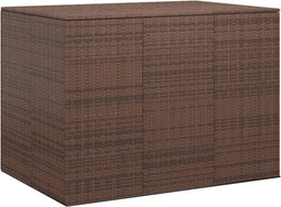 vidaXL - Tuinbox - 145x100x103 - cm - polyetheen - rattan - bruin