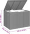 vidaXL - Tuinbox - 145x100x103 - cm - polyetheen - rattan - grijs
