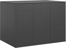 vidaXL - Tuinbox - 145x100x103 - cm - polyetheen - rattan - zwart
