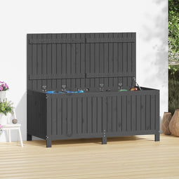 vidaXL - Tuinbox - 147x68x64 - cm - massief - grenenhout - grijs