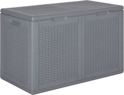 vidaXL - Tuinbox - 180 - L - PP - rattan - grijs