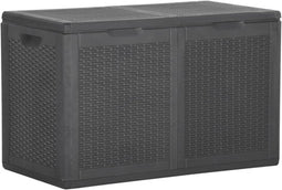 vidaXL - Tuinbox - 180 - L - PP - rattan - zwart