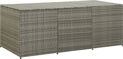vidaXL - Tuinbox - 180x90x70 - cm - poly - rattan - grijs