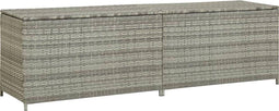 vidaXL - Tuinbox - 200x50x60 - cm - poly - rattan - grijs