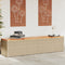 vidaXL - Tuinbox - 220x50x54 - cm - poly - rattan - en - acaciahout - beige