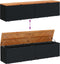 vidaXL - Tuinbox - 220x50x54 - cm - poly - rattan - en - acaciahout - zwart