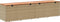 vidaXL - Tuinbox - 220x50x54 - cm - poly - rattan - en - acaciahout - beige