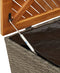 vidaXL - Tuinbox - 220x50x54 - cm - poly - rattan - en - acaciahout - grijs