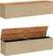 vidaXL - Tuinbox - 220x50x54 - cm - poly - rattan - en - acaciahout - beige