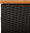 vidaXL - Tuinbox - 220x50x54 - cm - poly - rattan - en - acaciahout - zwart