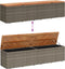 vidaXL - Tuinbox - 220x50x54 - cm - poly - rattan - en - acaciahout - grijs