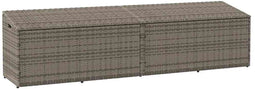 vidaXL - Tuinbox - 220x50x58 - cm - poly - rattan - grijs