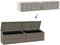 vidaXL - Tuinbox - 220x50x58 - cm - poly - rattan - grijs