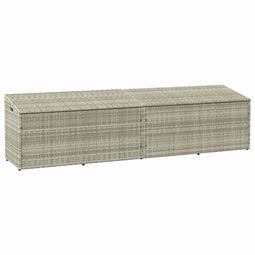 vidaXL - Tuinbox - 220x50x58 - cm - poly - rattan - lichtgrijs