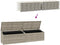 vidaXL - Tuinbox - 220x50x58 - cm - poly - rattan - lichtgrijs