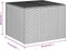 vidaXL - Tuinbox - 291 - L - poly - rattan - gemengd - beige
