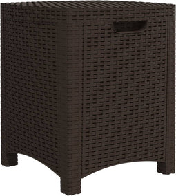 vidaXL - Tuinbox - 39x39x46 - cm - PP - rattan - bruin
