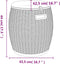 vidaXL - Tuinbox - 4-in-1 - polypropeen - lichtbruin