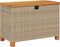 vidaXL - Tuinbox - 80x40x48 - cm - poly - rattan - en - acaciahout - beige