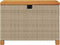 vidaXL - Tuinbox - 80x40x48 - cm - poly - rattan - en - acaciahout - beige