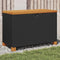 vidaXL - Tuinbox - 80x40x48 - cm - poly - rattan - en - acaciahout - zwart