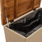 vidaXL - Tuinbox - 80x40x48 - cm - poly - rattan - en - acaciahout - beige