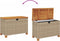 vidaXL - Tuinbox - 80x40x48 - cm - poly - rattan - en - acaciahout - beige