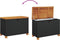vidaXL - Tuinbox - 80x40x48 - cm - poly - rattan - en - acaciahout - zwart