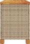 vidaXL - Tuinbox - 80x40x48 - cm - poly - rattan - en - acaciahout - beige