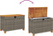 vidaXL - Tuinbox - 80x40x48 - cm - poly - rattan - en - acaciahout - grijs