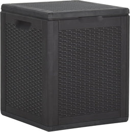 vidaXL - Tuinbox - 90 - L - PP - rattan - zwart