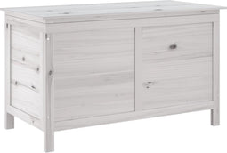 vidaXL - Tuinbox - 99x49,5x58,5 - cm - massief - vurenhout - wit