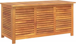 vidaXL - Tuinbox - met - jaloezieën - 113x50x56 - cm - massief - acaciahout