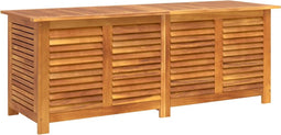 vidaXL - Tuinbox - met - jaloezieën - 150x50x56 - cm - massief - acaciahout