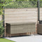 vidaXL - Tuinbox - met - wielen - 160x55x75 - cm - poly - rattan - lichtgrijs