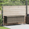 vidaXL - Tuinbox - met - wielen - 160x55x75 - cm - poly - rattan - grijs