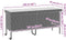vidaXL - Tuinbox - met - wielen - 160x55x75 - cm - poly - rattan - lichtgrijs