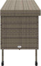 vidaXL - Tuinbox - met - wielen - 160x55x75 - cm - poly - rattan - grijs