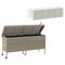 vidaXL - Tuinbox - met - wielen - 160x55x75 - cm - poly - rattan - lichtgrijs
