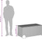 vidaXL - Tuinbox - met - wielen - 190 - L - poly - rattan - bruin