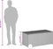 vidaXL - Tuinbox - met - wielen - 190 - L - poly - rattan - grijs